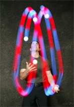 Dan Thurmon juggling glow balls